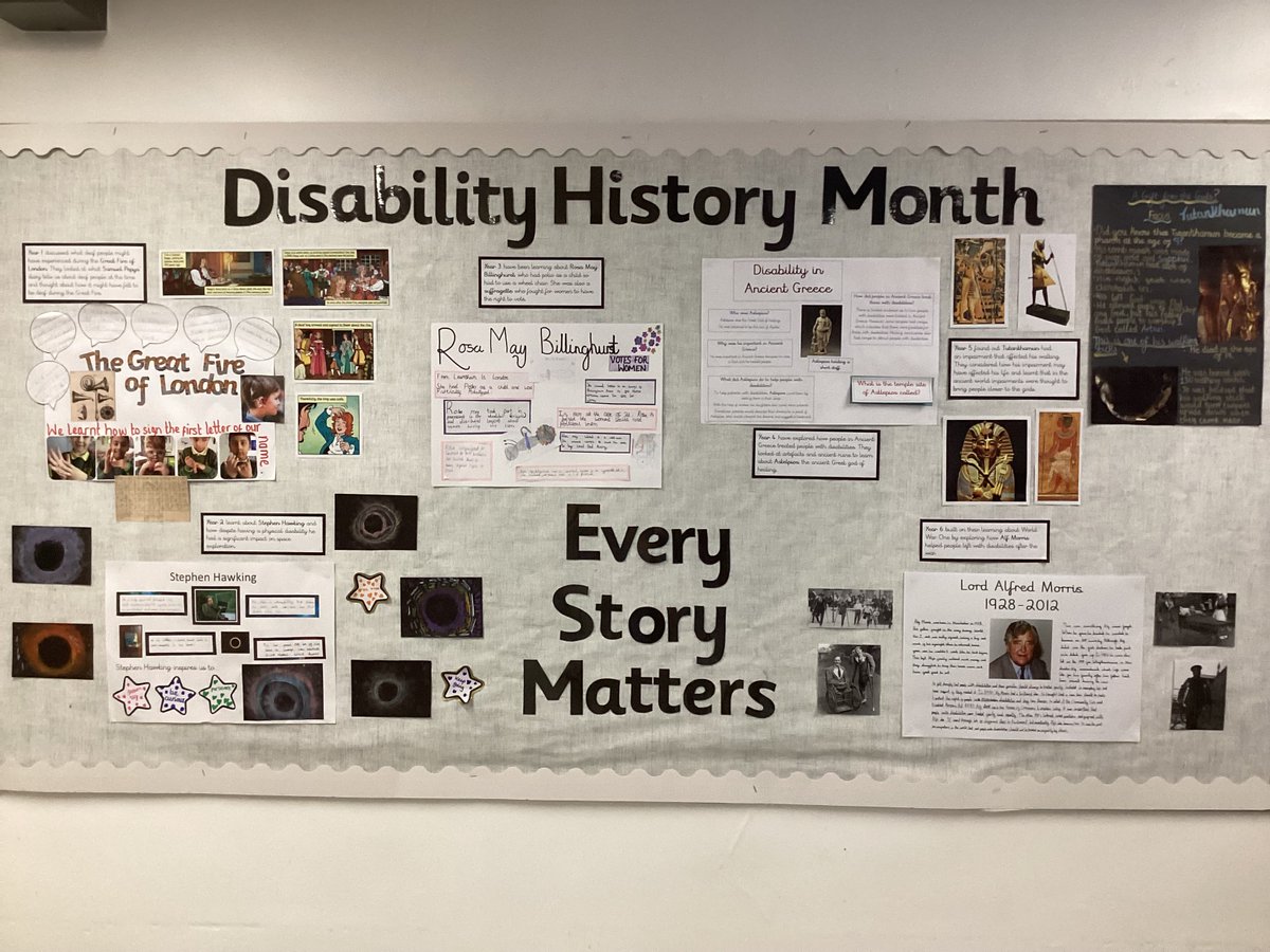 We have recently celebrated Disability History Month, where the children learnt about different historical figures from the past and their achievements. #everystorymatters