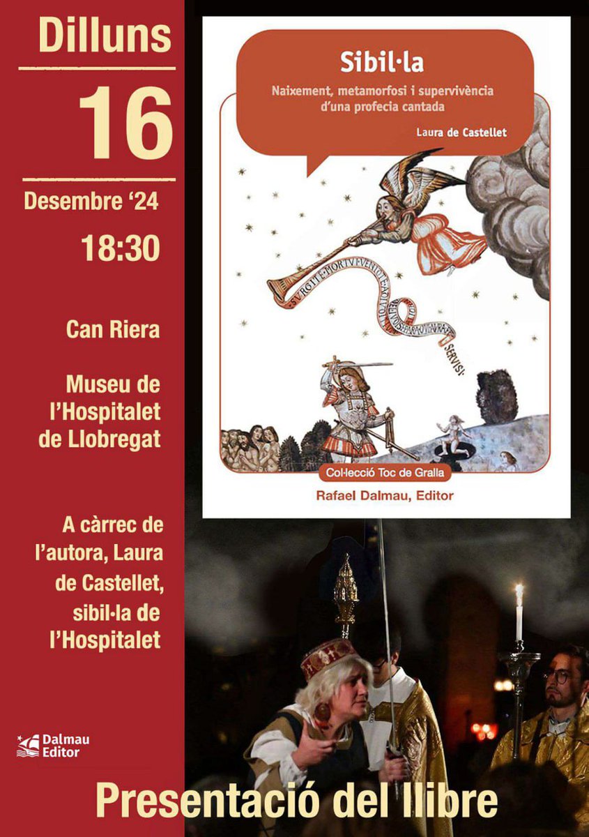 Avui abans del concert podrem gaudir de la presentació del llibre Sibil·la a càrrec de la Laura de Castellet. 

Més info a museul-h.cat

#sibilla #presentació #llibre #museu #nadal