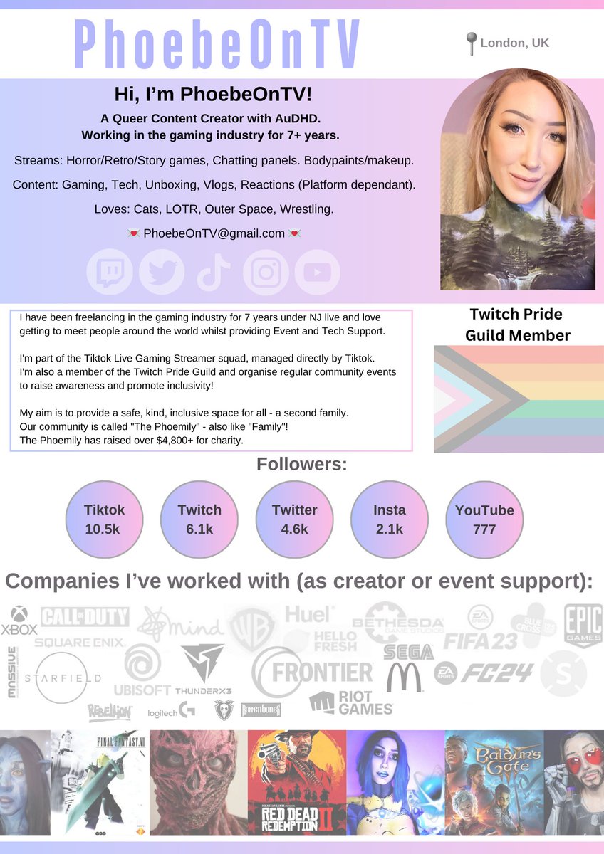PhoebeOnTV's tweet image. I’m 🌈PhoebeOnTV✨
A content creator/streamer creating warm vibes on the Internet.
Nice to meet ya!
You can find me here:
🔴TikTok.com/@PhoebeOnTV
🔴Twitch.tv/PhoebeOnTV
🎬YouTube.com/@PhoebeOnTV
🖼️Instagram.com/PhoebeOnTV
📝 Threads.net/@PhoebeOnTV
💌📮PhoebeOnTV@gmail.com