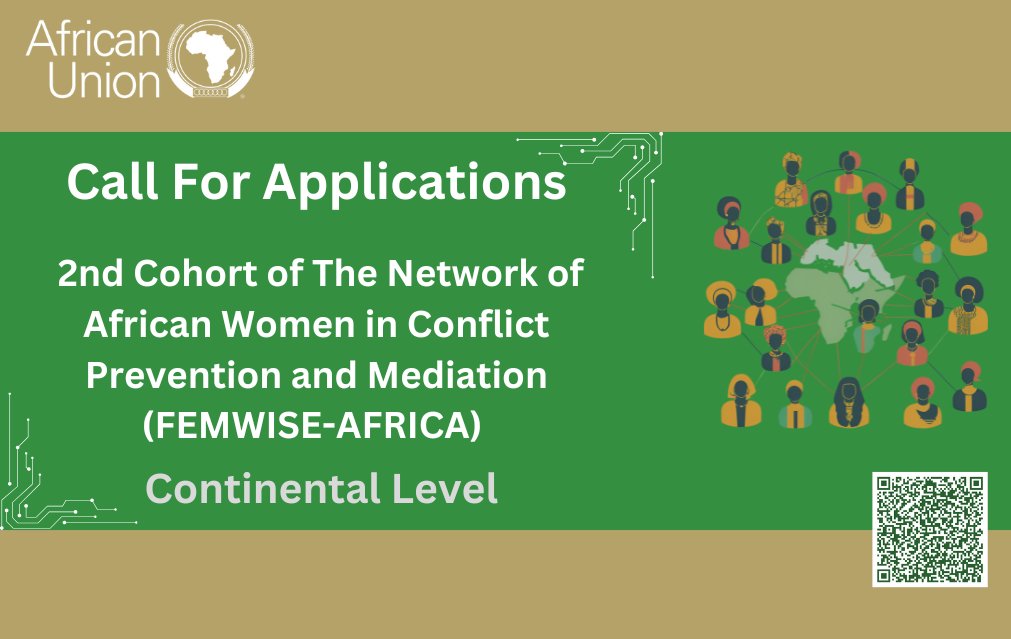 📢 Apply Now: Join FEMWISE-AFRICA 2nd Cohort! 🌍 Empower women leaders in conflict prevention, mediation, &amp; peacebuilding.
🗓️ Deadline: Jan 20, 2025
🔗 Apply Here: wp.me/p23f03-c3w
#FEMWISEAfrica #WomenInPeacebuilding #ConflictPrevention #Mediation #AfricanWomen
