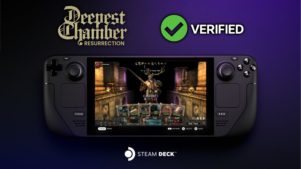 Since the holidays are around the corner, we wanted to surprise you all #Gamers with a BIG update for #DeepestChamber 

Bug fixes are here (thanks to our awesome community for the feedback! )
Steam Trading Cards  are added 

AND the game is Officially Verified✅ <a href="/OnDeck/">Steam Deck</a> !