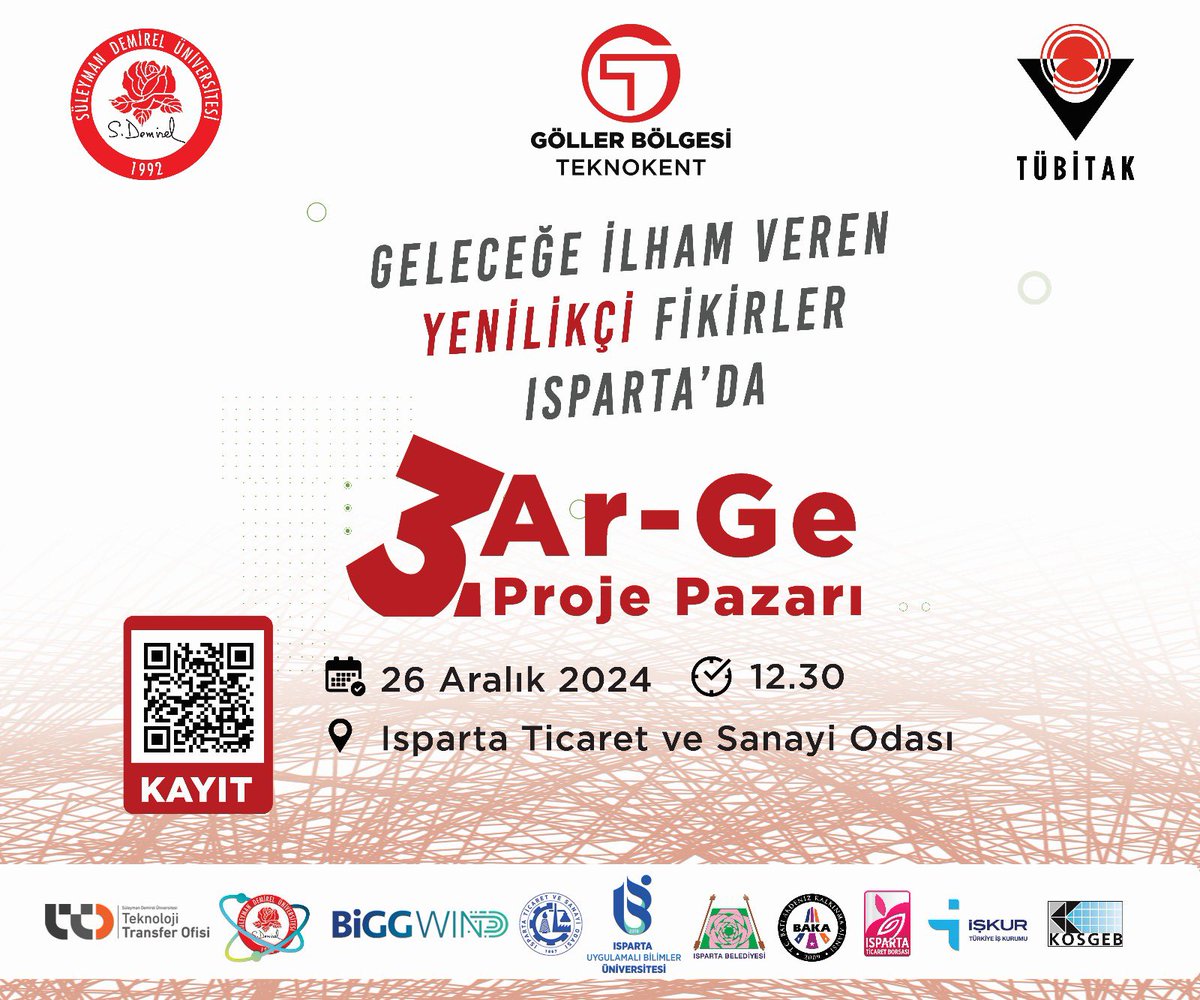 BiGGWind | SDÜ TTO (@bigg_wind) on Twitter photo 3. AR-GE Proje Pazarı Final Heyecanı! 🚀
📅 26 Aralık 2024 12.30
📍 Isparta Ticaret ve Sanayi Odası
Finalist projeler sahnede sunum yapacak, stantlarda ziyaretçilerle buluşacak!
İnovasyon ve teknolojiye ilgi duyan herkesi bekliyoruz.
<a href="/sd_universitesi/">SDÜ</a> <a href="/serdalterzi/">Serdal Terzi</a> <a href="/profsaltan/">Mehmet Saltan</a> 3. AR-GE Proje Pazarı Final Heyecanı! 🚀
📅 26 Aralık 2024 12.30
📍 Isparta Ticaret ve Sanayi Odası
Finalist projeler sahnede sunum yapacak, stantlarda ziyaretçilerle buluşacak!
İnovasyon ve teknolojiye ilgi duyan herkesi bekliyoruz.
<a href="/sd_universitesi/">SDÜ</a> <a href="/serdalterzi/">Serdal Terzi</a> <a href="/profsaltan/">Mehmet Saltan</a>