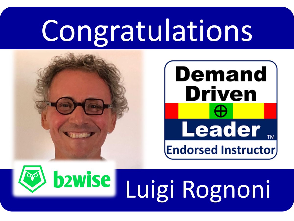 ddinstitute's tweet image. Luigi Rognoni earns his Demand Driven Leader (DDL) Instructor Endorsement. #DDLP #DemandDriven #DDMRP #DDOM #SupplyChainResilience #supplyChainInnovation @b2wiseglobal