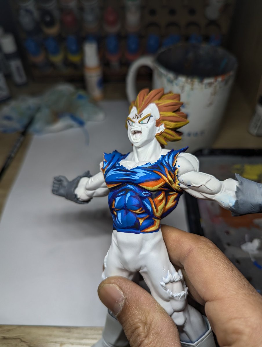 Graphigaut's tweet image. Les fans de #DBLegends vous pensez quoi de l&apos;idée d&apos;un p&apos;tit Majin Vegeta Ultra version figurine en repaint ?
Une première pour moi, je test le truc 😁
Aux bros @FitzAdri @Blastz_off @ZarakiYT hésitez pas à faire tourner si certains veulent suivre l&apos;avancement 
#DragonBall