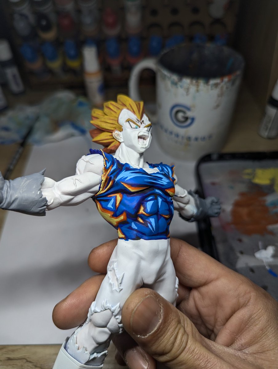 Graphigaut's tweet image. Les fans de #DBLegends vous pensez quoi de l&apos;idée d&apos;un p&apos;tit Majin Vegeta Ultra version figurine en repaint ?
Une première pour moi, je test le truc 😁
Aux bros @FitzAdri @Blastz_off @ZarakiYT hésitez pas à faire tourner si certains veulent suivre l&apos;avancement 
#DragonBall