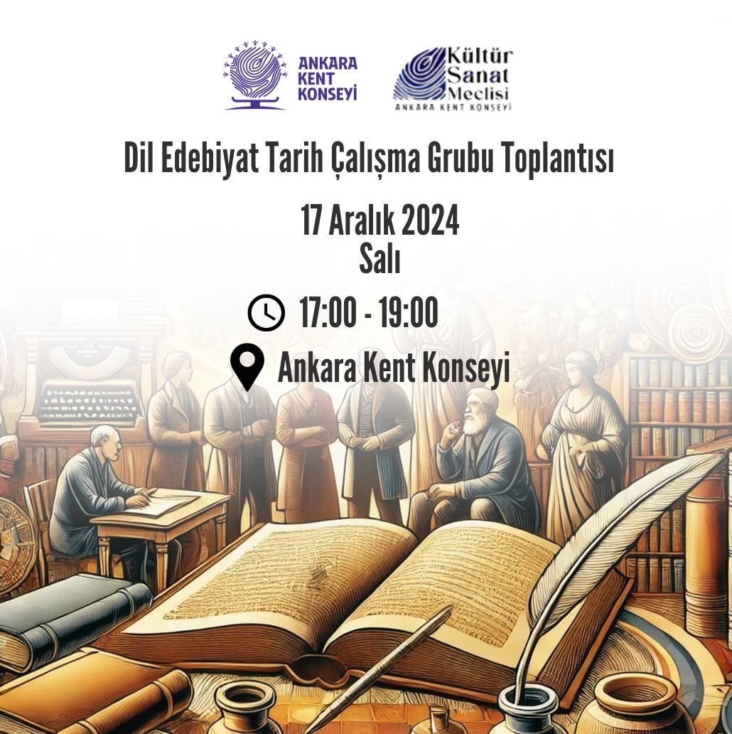 Ankara Kent Konseyi Kültür ve Sanat Meclisi’nin Alt Çalışma Grupları, çalışmalarına devam ediyor!🎭🎨

16-17 Aralık tarihleri arasında Ankara Kent Konseyi’nde gerçekleşecek olan Kültür ve Sanat Meclisi’nin Alt Çalışma Gruplarının toplantı programı aşağıda verilmiştir.

🗓️ 16