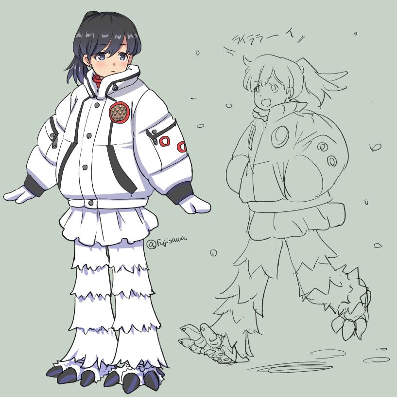 「らくがき 冬のライチョウっぽいの 」|fujisawaのイラスト