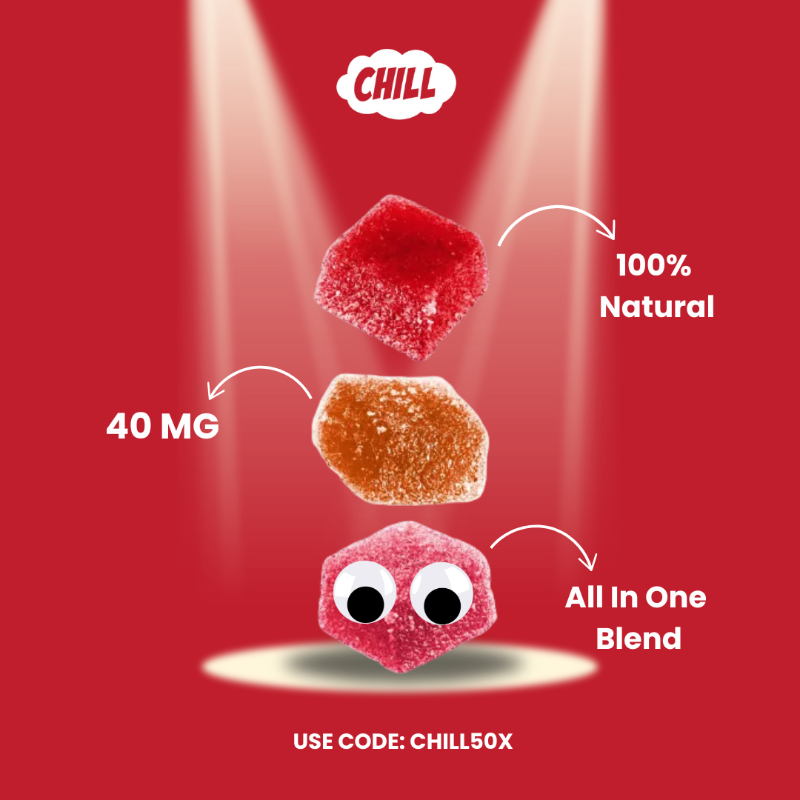 diamond_cbd's tweet photo. Indulge in delicious THC gummies—the perfect balance of flavor and potency. Relax, chill, and unwind. For a limited time, enjoy 50% off with code CHILL50X!