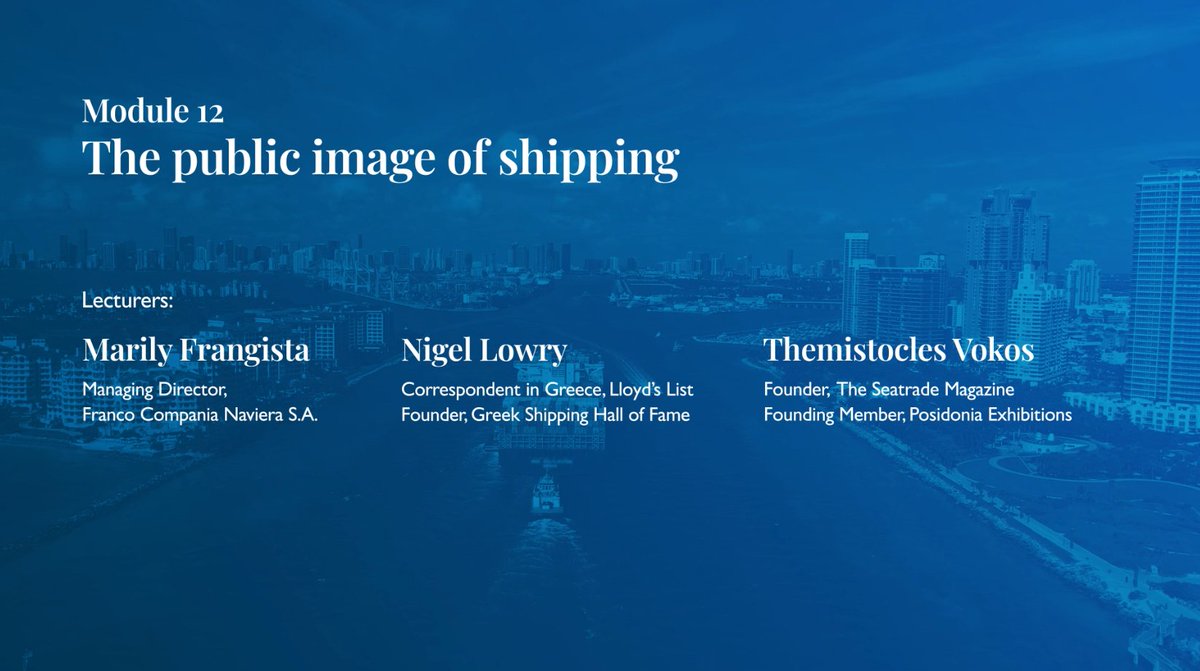 PosidoniaEvents's tweet image. Exciting #NewModule! #PosidoniaMasterclass in Shipping launches Public Image of #Shipping!
Dive deep into how a traditionally introverted industry is becoming more extroverted. posidoniamasterclass.com
#PosidoniaEvents #Maritime #ShippingCareers #OnlineLearning #ProfessionalGrowth