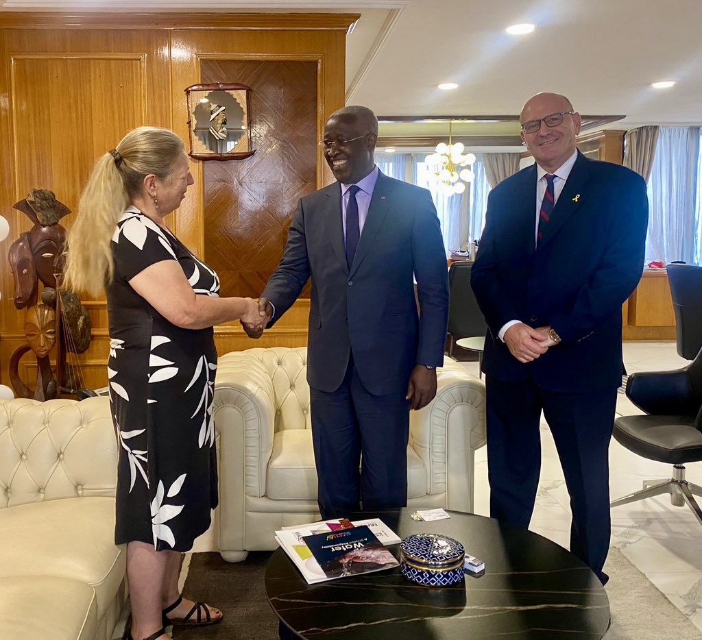 Honored to meet H.E. Raymond Ndong Sima, Prime Minister of #Gabon. We discussed opportunities for development &amp;economic cooperation, exploring the vast potential to expand the bilateral 🇮🇱 🇬🇦 relationship, investing in intensified agricultural production &amp; capacity building