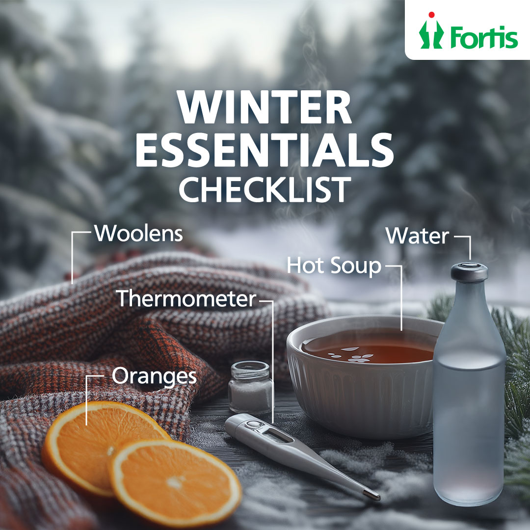 fortis_hospital's tweet photo. Winter is here and so are the sniffles! Don’t let cold and flu ruin the the season for you. Get your winter checklist packed with all the essentials you need to keep warm and healthy. Wrap up, stay hydrated, and take the season head on!
#FortisHealthcare #LiveLongLiveStrong https://t.co/MiUEkOsPEe