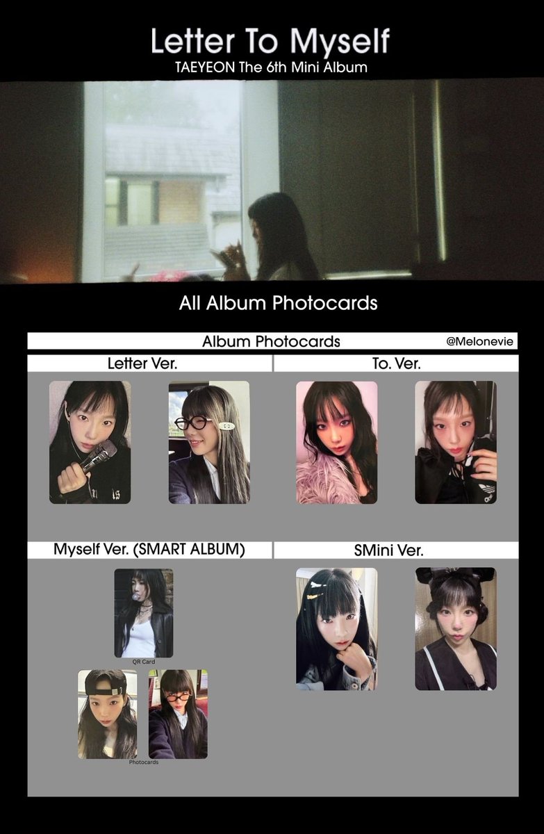 TAEYEON 태연 'Letter To Myself' Photocard Template + musicplant fs