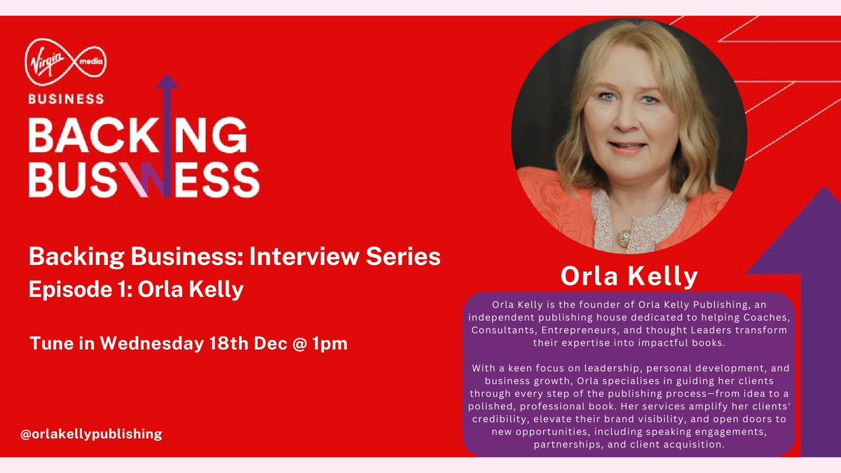 Virgin Media Business (@vmbusinessirl) on Twitter photo Join us on LinkedIn for the first of our #BackingBusiness Community interviews
Our first guest is <a href="/OrlaKellyAuthor/">Orla Kelly</a>
linkedin.com/events/backing… Join us on LinkedIn for the first of our #BackingBusiness Community interviews
Our first guest is <a href="/OrlaKellyAuthor/">Orla Kelly</a>
linkedin.com/events/backing…