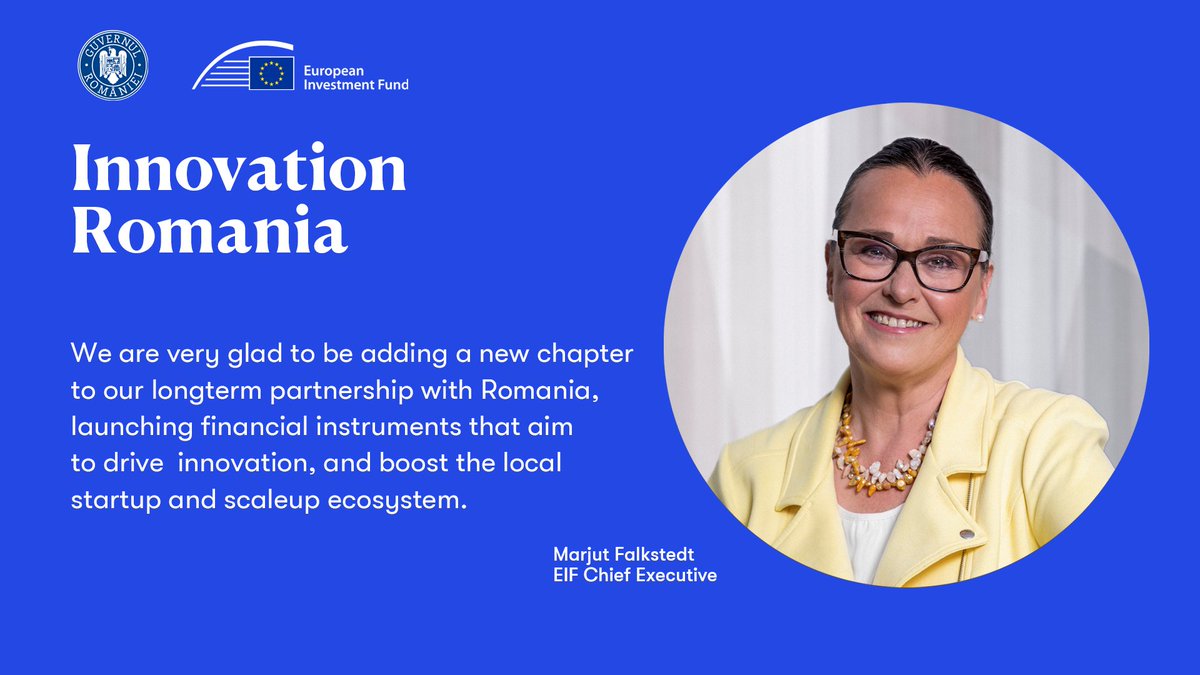 EIF_EU's tweet image. Now launched 🆕 Innovation Romania: the 5th Romanian equity FoF managed by the EIF. With @MIPE_Romania, we will invest €100m in #techtransfer, business angel co-investment and entrepreneurship acceleration funds. Call for expression of interest🔜 More(🇷🇴) bit.ly/MIPE-Innovatio…