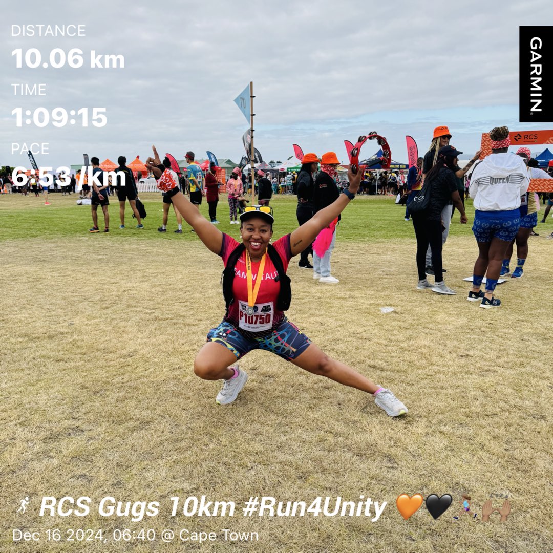 Devandy10's tweet photo. @gugsathletics Reconciliation Run was such a vibe 🖤🧡🙌🏽🏃🏽♀️
@Vitality_SA 💕
#IPaintedMyRun
#TrapnLos
#Run4Unity
#Dynamite https://t.co/g4jN3wRmun