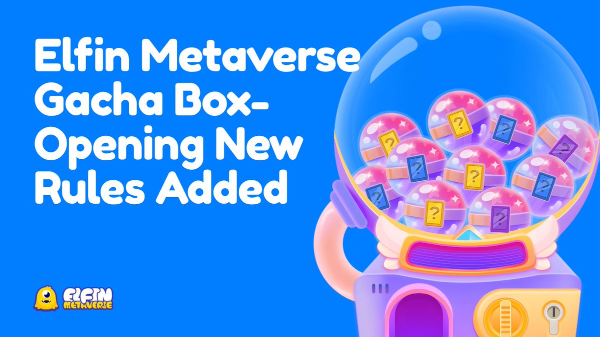 🎙️ New #ElfinMetaverse Gacha Box-Opening Rules 🎙️

⚠️ 100% Gacha rewards only for users who hold #ElfinLand #NFTs for at least 3 days
⚠️ Insufficient Land holding time or non-holders get 10% of Gacha rewards

What Remains the Same?
📦 Weekly box-opening limits
⌚️ Weekly refresh