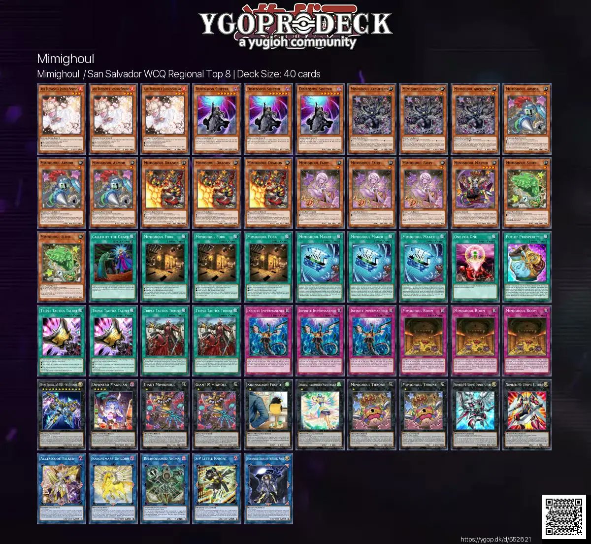YGOPRODeck's tweet photo. Mimighoul  / San Salvador WCQ Regional Top 8 🏆

✅ https://t.co/GLRqr5gIcQ

#yugioh #yugiohtcg https://t.co/tupmXpOCIg