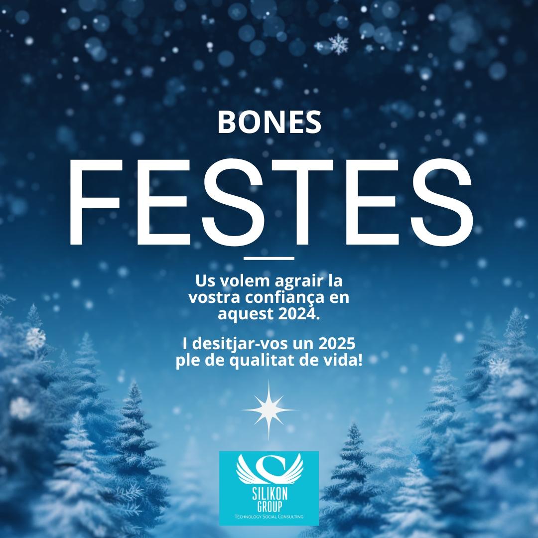 SilikonGroup's tweet photo. ✨ Bones Festes! 

🎄❄ Aquest Nadal volem donar-vos les gràcies per confiar en nosaltres durant tot aquest 2024. 

🌟 El vostre suport és el que ens impulsa a seguir innovant i oferint solucions que marquen la diferència.

🎆 Us desitgem un 2025 ple de felicitat, èxits i qualitat de vida!

💙 Amb vosaltres, fem un futur millor.

#BonesFestes #Gràcies #SilikonGroup #QualitatDeVida #InnovacióSocial #SilikonGroup