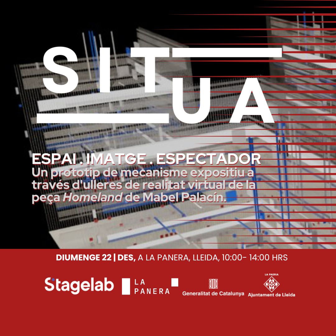 📢  Et convidem a la presentació del mecanisme expositiu SITUA, amb el que explorem la peça "Homeland" de Mabel Palacín amb ulleres MVR.📅 22 de desembre, 2024⏰ 10:00 a 14:00 h📍 a @lapaneralleida 📝 Inscriu-te per a l'experiència amb les ulleres: buff.ly/3ZG6w2U