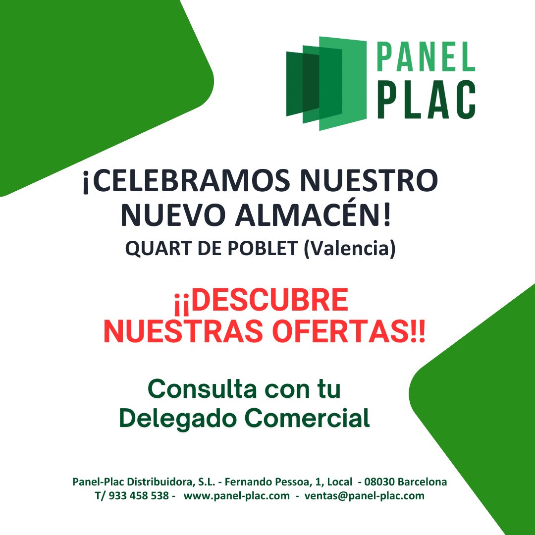 Celebramos nuestro nuevo almacén en Quart de Poblet (Valencia). Descubre nuestras ofertas, consulta con tu Delegado Comercial. #valencia #aislamientotermico #aislamientoacustico #yesolaminado #materialaislante #obranueva #materialaislante #impermeabilización  #placadeyeso #obras