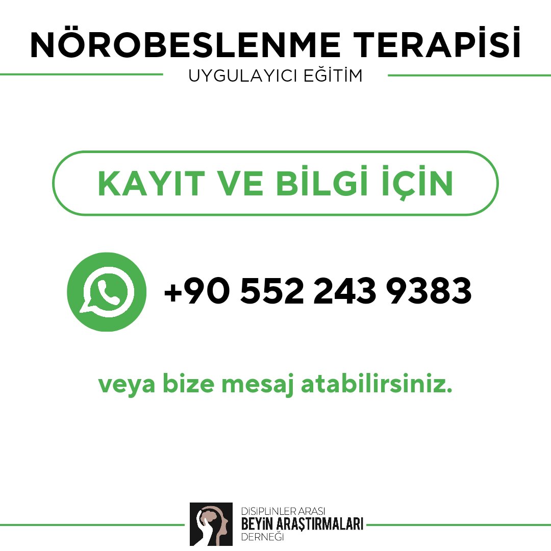 norobilim2018's tweet photo. Herkese iyi haftalar dilerim 😊

Haftaya başlayacak olan, uluslararası geçerliliğe sahip ve uygulayıcı sertifikalı Nörobeslenme Terapisi eğitimimizde kontenjan hızla tükeniyor, kayıt ve bilgi için +90 552 243 9383 WhatsApp üzerinden ulaşabilirsiniz 😊 https://t.co/SJDClo3pEo