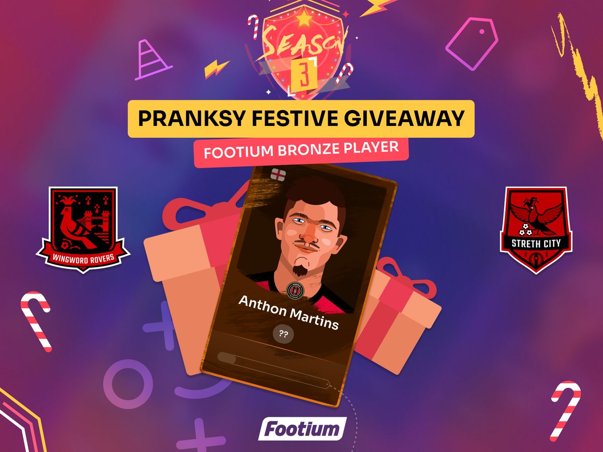 Pranksy Plays (@pranksyplays) on Twitter photo 🎄🎁 Christmas Giveaway 🎁🎄
This holiday season, @footium have partnered with us at #PranksyPlays to do a series of #giveaways for you lovely people.
First up is a 'Bronze' Footium card!
To enter:
1⃣ Like this tweet ❤️
2⃣ Retweet 🔁
3⃣ Follow <a href="/PranksyPlays/">Pranksy Plays</a> and 🎄🎁 Christmas Giveaway 🎁🎄
This holiday season, @footium have partnered with us at #PranksyPlays to do a series of #giveaways for you lovely people.
First up is a 'Bronze' Footium card!
To enter:
1⃣ Like this tweet ❤️
2⃣ Retweet 🔁
3⃣ Follow <a href="/PranksyPlays/">Pranksy Plays</a> and
