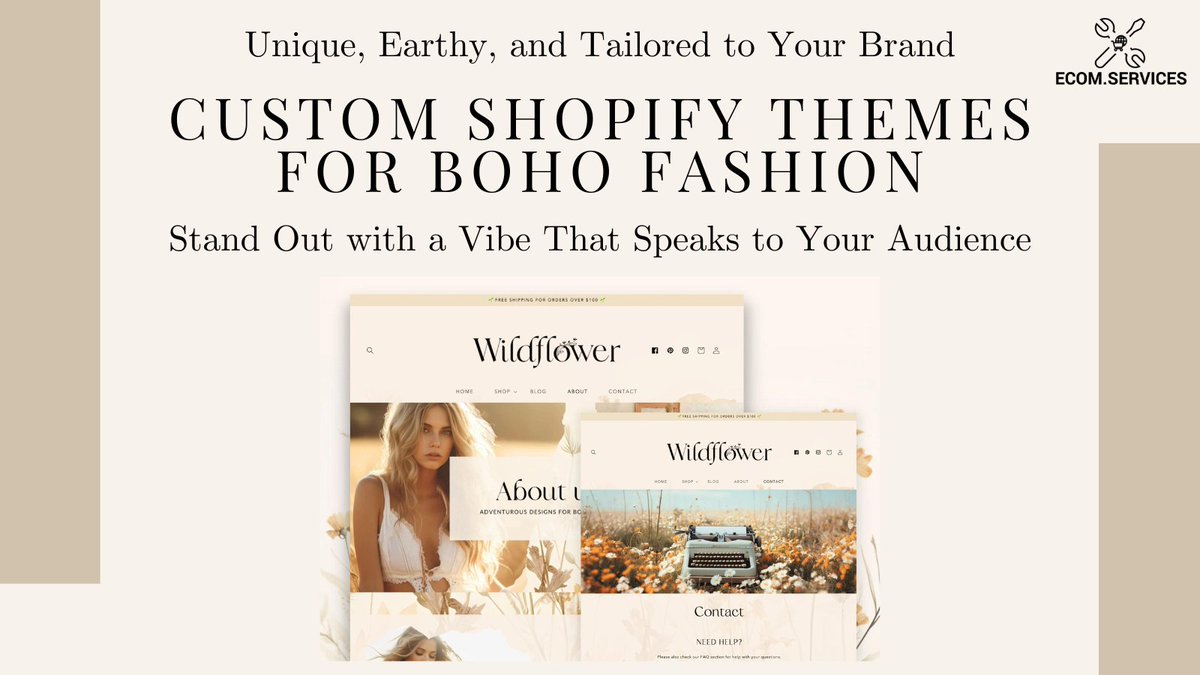 ecom_services's tweet photo. Make your bohemian fashion store stand out with a custom Shopify theme that’s as unique as your style. 🌸💻
Get a custom Shopify theme and elevate your store's vibe! https://t.co/T38ELLxH7L | 77 205 6686

#bohofashion #shopifydesign #customthemes #bohobrands #bohovibes https://t.co/zGsUHWcgij