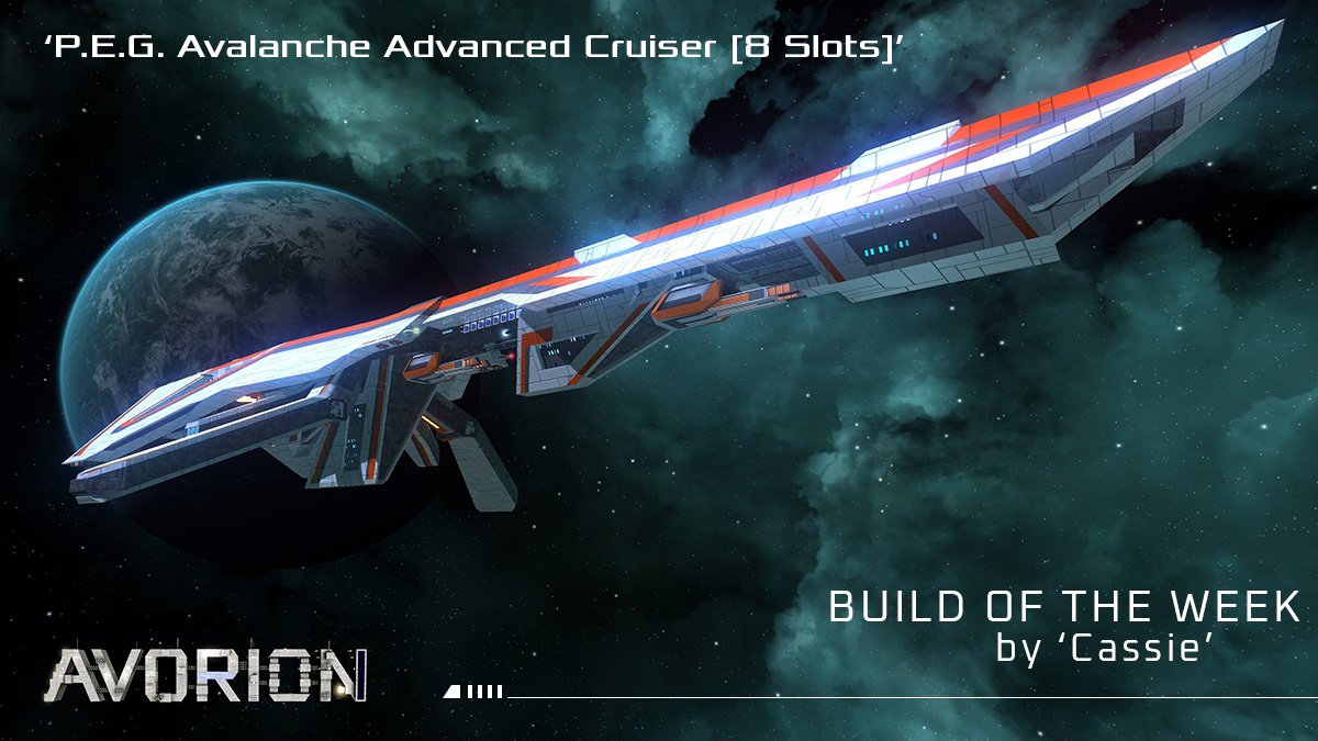 avorion's tweet photo. The Avalanche Advanced cruiser is the most modern vessel by Polaris Exploration Group standards and a pioneer of not only new worlds but even newer technologies.

📸‘Cassie’ | Steam

Get the full build here on steam:
https://t.co/1K8ObQzCyM
#Avorion #buildoftheweek #steamworkshop https://t.co/Aban2UhPZA