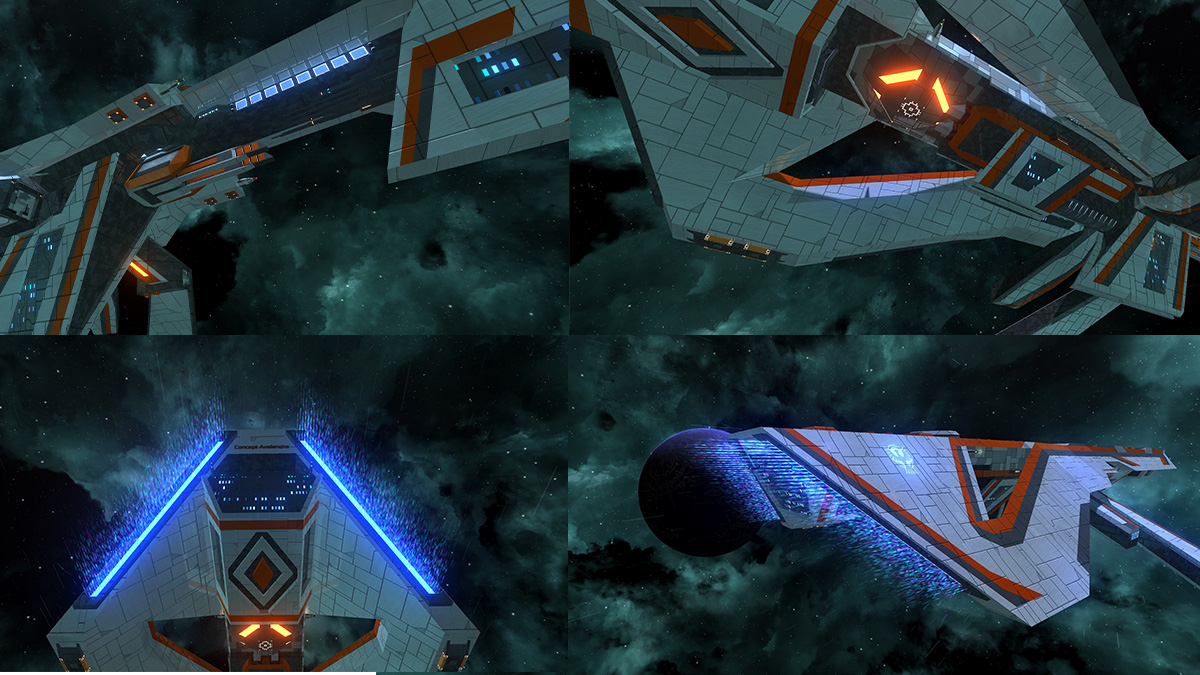 avorion's tweet photo. The Avalanche Advanced cruiser is the most modern vessel by Polaris Exploration Group standards and a pioneer of not only new worlds but even newer technologies.

📸‘Cassie’ | Steam

Get the full build here on steam:
https://t.co/1K8ObQzCyM
#Avorion #buildoftheweek #steamworkshop https://t.co/Aban2UhPZA