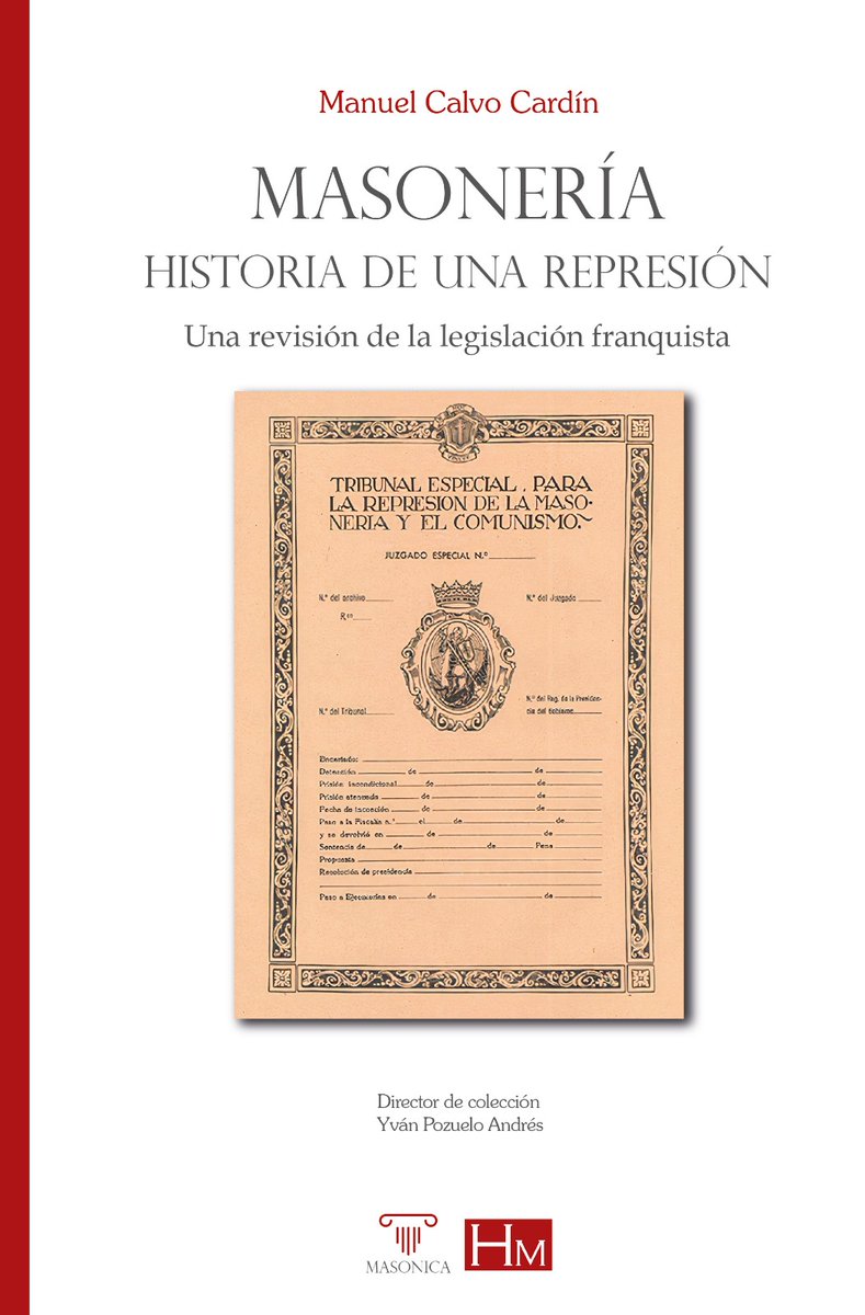💡 Masonería: Historia de una represión
🖋️ Por Manuel Calvo Cardín
La represión franquista contra la masonería española fue brutal, pero sus causas, mecanismos legales y consecuencias permanecen en la sombra.
#MemoriaHistórica #Masonería #Historia #libros