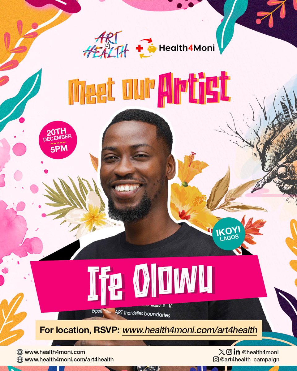 Health4Moni's tweet photo. Ifeoluwa Oluwaseun Olowu is a Lagos-based visual artist and entrepreneur known for integrating Augmented Reality (AR) into his work, earning global acclaim. Ifeoluwa combines expressionist techniques with innovative design and printing to create immersive, boundary-pushing art. https://t.co/mRBAvPa4rV