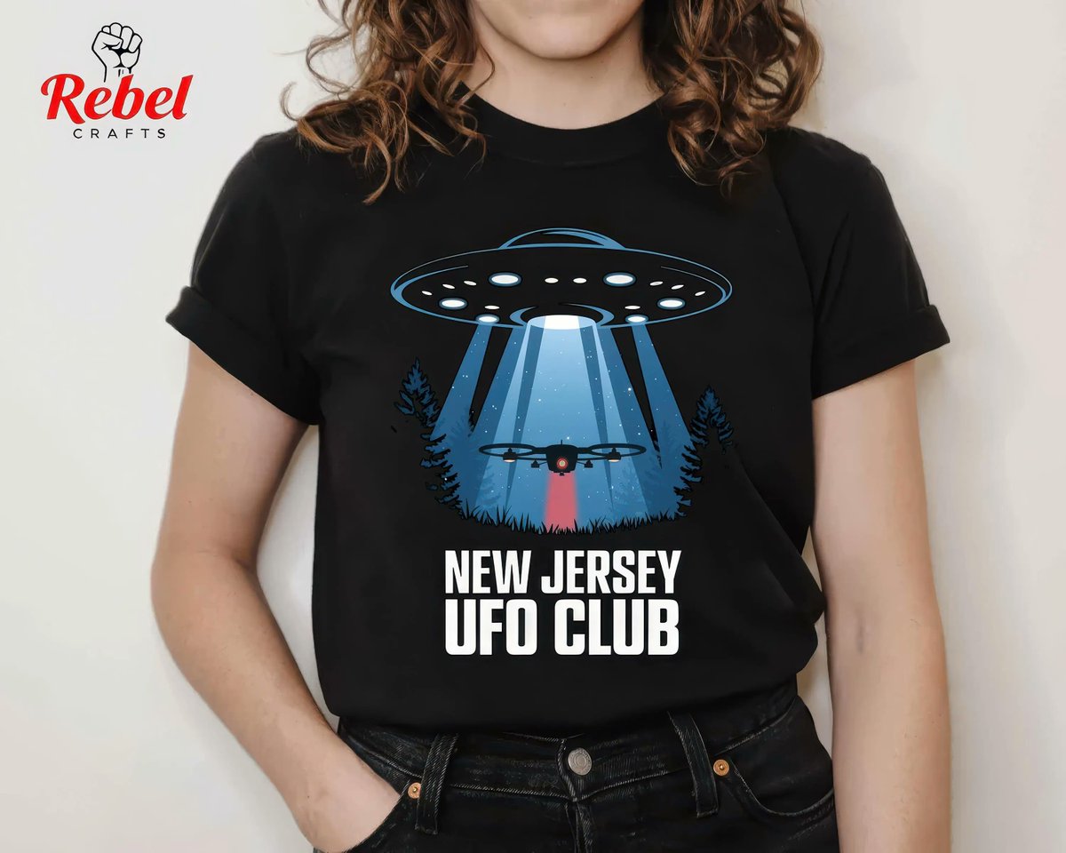 Excited to share the latest addition to my #etsy shop: New Jersey Ufo Club, Unmanned aerial vehicle, Drone Mothership, NJ Drone, New Jersey Drones, Drone Ufo, Nj UAP Shirt etsy.me/4fiijdn  #dronesightings #dronecrashinnj #newjerseydrones  #newjerseyufo #ufonewjersey
