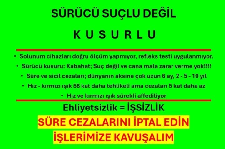 reco4225's tweet photo. Ehliyetim Ekmeğimdir
Hiç bir suça karışmamiş olan 2 milyon şoför var #EhliyetAffı bekleyen https://t.co/VizGqx5C2M
