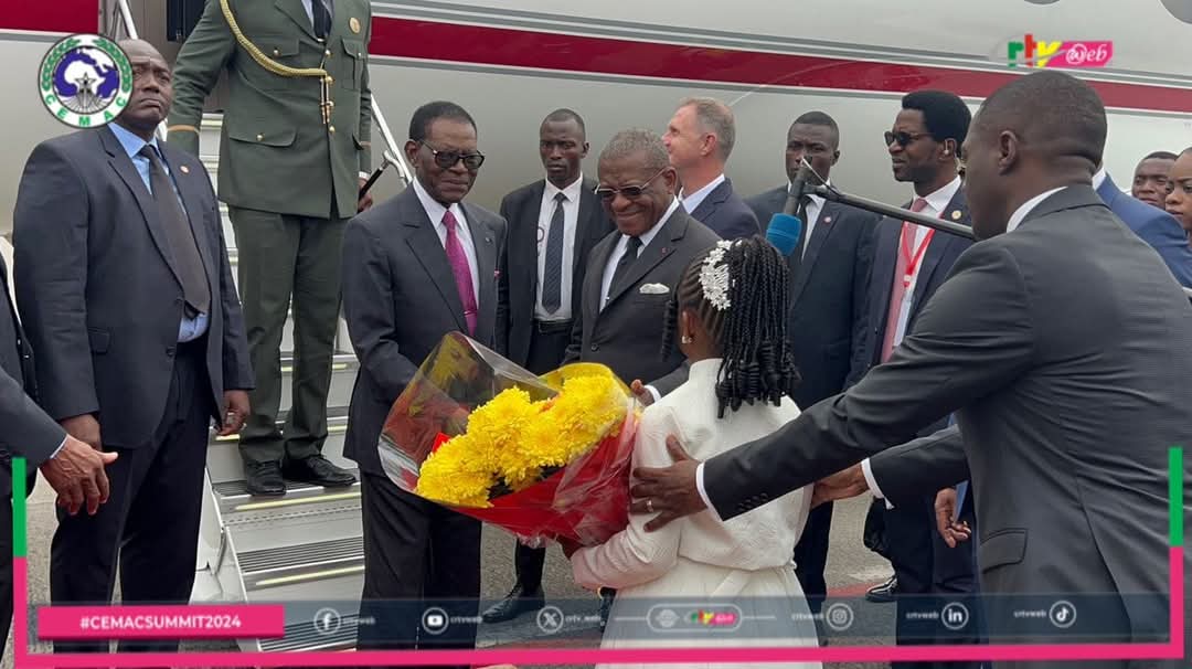 Teodoro Obiang Nguema Mbasogo, le président de la Guinée équatoriale est à Yaoundé #Cameroon pour le Sommet Extraordinaire des Chefs d’Etat de la #CEMAC.