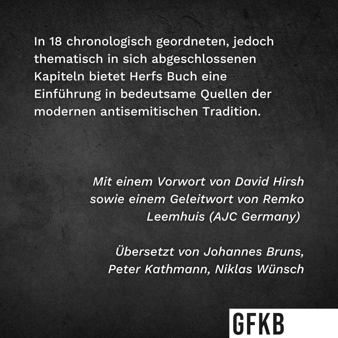 gfkb_2022's tweet photo. Heute erschienen: "Drei Gesichter des Antisemitismus. Rechts, links und islamistisch" von @JeffreyHerf

Mit einem Vorwort von @DavidHirsh und einem Geleitwort von Remko Leemhuis vom @AJCBerlin 

Unterstützt vom AJC Germany und dem @TikvahInstitut 

https://t.co/UWN1ZqkzcH https://t.co/8aFbEDhxbK