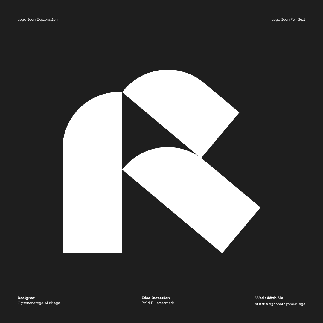 OghenetegaMudia's tweet photo. Happy New Week!
I made this bold Abstract alphabet "R" logo icon and it is open for sale.
Work with me oghenetegamudiaga@gmail.com or Send a DM
#GodIsTheGreatest #Logoicon
#EmperorTdesign
#icon #abstract #lettermark #abstractmark #negativespace #blackandwhite #monochrome https://t.co/3J9xqyXkmY