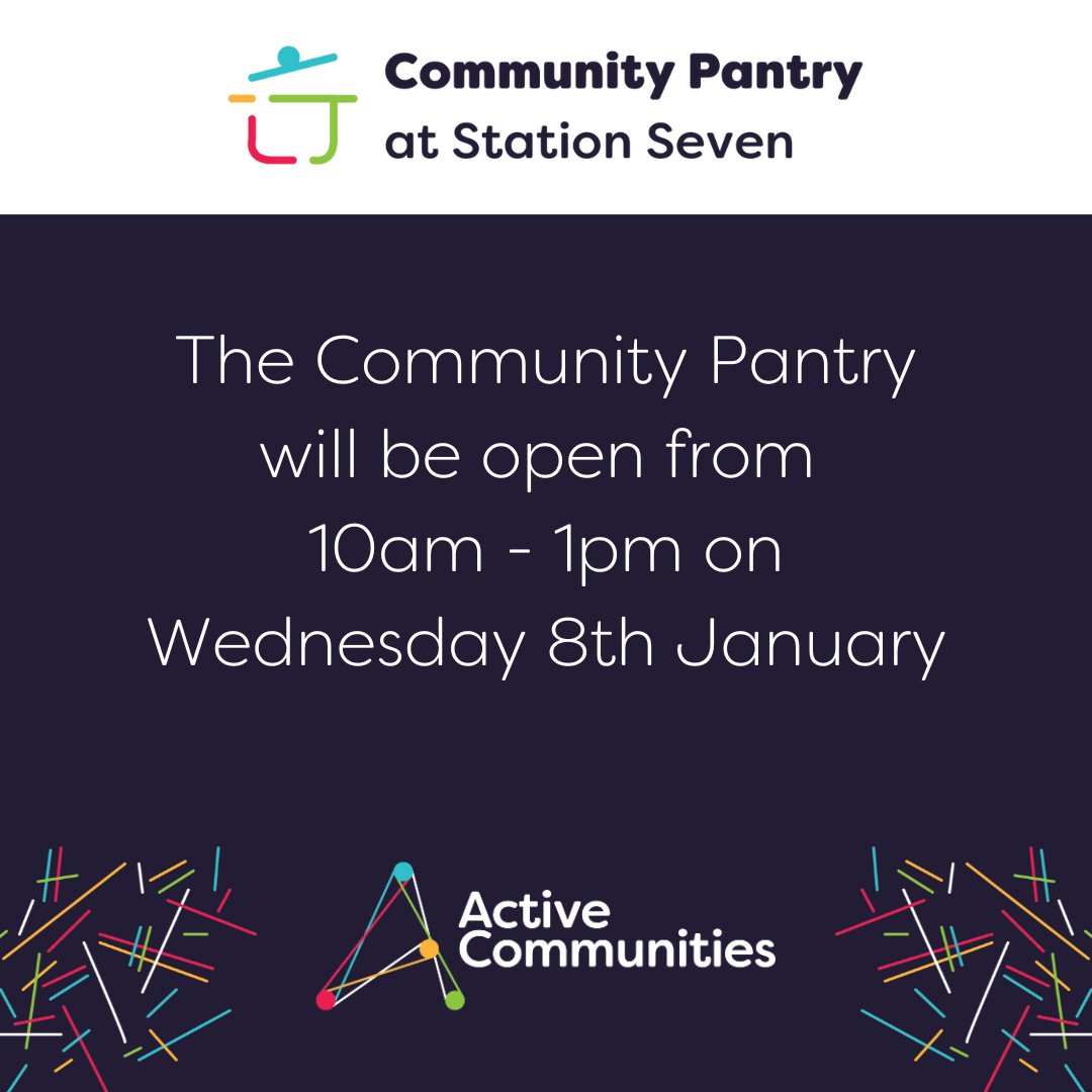 📢 Community Pantry Update 
Our Community Pantry at Station Seven, #Johnstone will be open as usual this Wednesday, 8th January.
We look forward to welcoming you back 😊