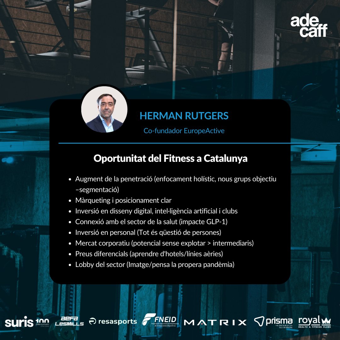 ADECAFF (@adecaffitness) on Twitter photo "Oportunitat del Fitness a Catalunya" - Herman Rutgers, co-Fundador EuropeActive <a href="/Europe_Active/">EuropeActive</a>
Llegeix l’article complet: adecaff.cat/wp-content/upl… "Oportunitat del Fitness a Catalunya" - Herman Rutgers, co-Fundador EuropeActive <a href="/Europe_Active/">EuropeActive</a>
Llegeix l’article complet: adecaff.cat/wp-content/upl…