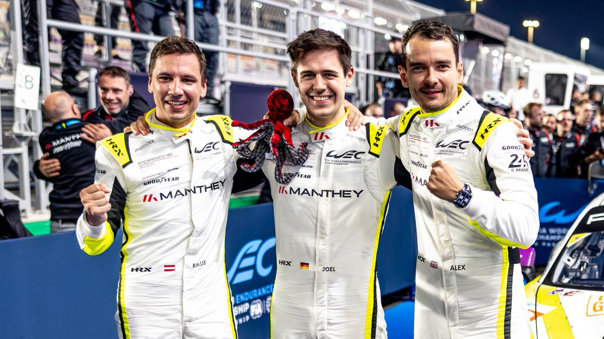 PorscheRaces's tweet photo. #WEC - At the 2024 @FIAWEC season opener in #Qatar 🇶🇦, #Manthey #PureRxcing's #Porsche #911GT3R won the first world championship race based on FIA GT3 vehicles. https://t.co/YFlPySquiZ