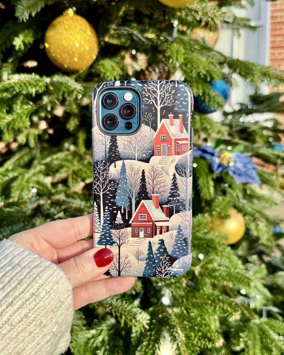 StringberryUK's tweet photo. Dreaming of a white Christmas? Our bestselling ‘Nordic Christmas��� tough case brings a festive snowy scene to your hand. Featuring charming red cottages and an icy landscape, it’s perfect for capturing the joy and nostalgia of a traditional holiday. 

#nordiccharm #festivefeels https://t.co/DUhApssaM9