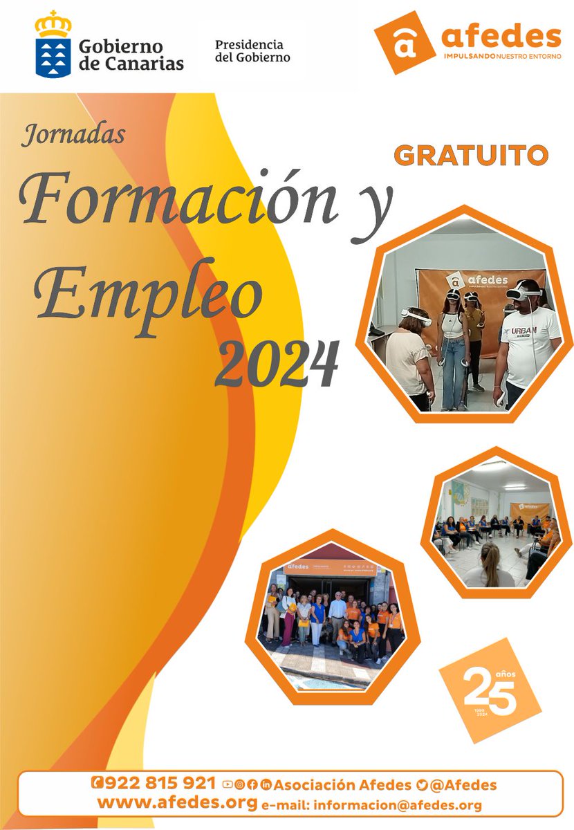 25 AÑOS IMPULSANDO EL EMPLEO Y LA FORMACIÓN

En nuestro 25 Aniversario, llevamos nuestra experiencia y compromiso al siguiente nivel con las Jornadas de Empleo y Formación 2024

Actividad gratuita gracias al apoyo económico de <a href="/PresiCan/">Presidencia GobCan</a>

25 años creando oportunidades