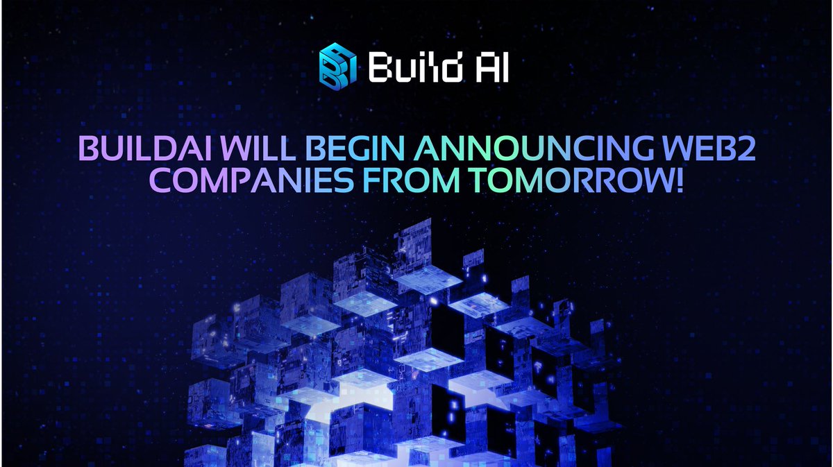 BuildAI_erc's tweet image. BuildAI will begin announcing web2 companies from tomorrow!🧱

Starting tomorrow, we’ll begin announcing the Web2 companies joining forces with BuildAI to integrate our AI agents into their operations.

Keep your eyes peeled on our announcements throughout the week!