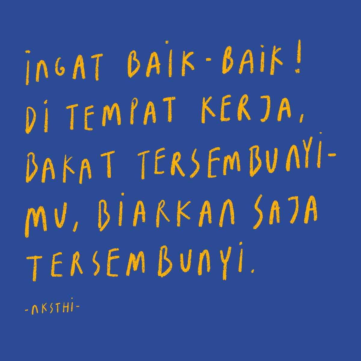 Jangan dikeluarin, daripada repot sendiri 😊🫰