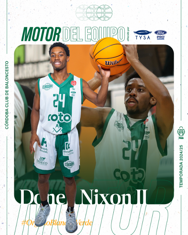 CordobaCB's tweet photo. ¡Qué alegría verte de vuelta y fuera de casa! Tras recuperarte de una lesión, estuviste ahí cuando más te necesitaban: ⏰35 min. 🏀12 pts. 🏀2 reb. 🏀2 ast. 🏀2 rob. 🏀+2 (+/-). En la 11ª jornada vs Biele ISB fuiste el Motor del equipo. 🏎 ¡Grande, Donell Nixon II! 💪 @tysa_ford https://t.co/otaapbqpCs