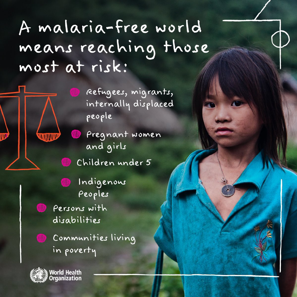 Everyone deserves access to quality, affordable #malaria prevention, detection, and treatment.

Yet, health inequities persist, affecting those most at risk:
🤰🏾 Pregnant women &amp; girls
👶🏾 Children under 5
👨🏾 Indigenous Peoples
🔀 Migrants
♿ Persons with disabilities