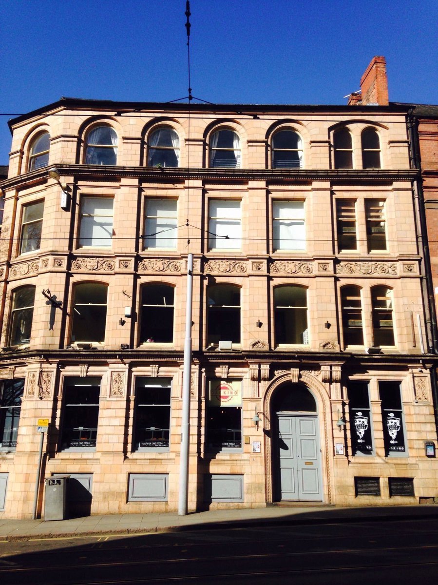 22 Fletcher Gate, a former lace warehouse for Boden &amp; Co. G2 listed, built c1895 by A.H. Goodall. Terracotta frontage. Converted to a public house 1991-92, now a bar <a href="/daskinonotts/">Das Kino</a> #Nottingham #architecture #Nottinghamshire