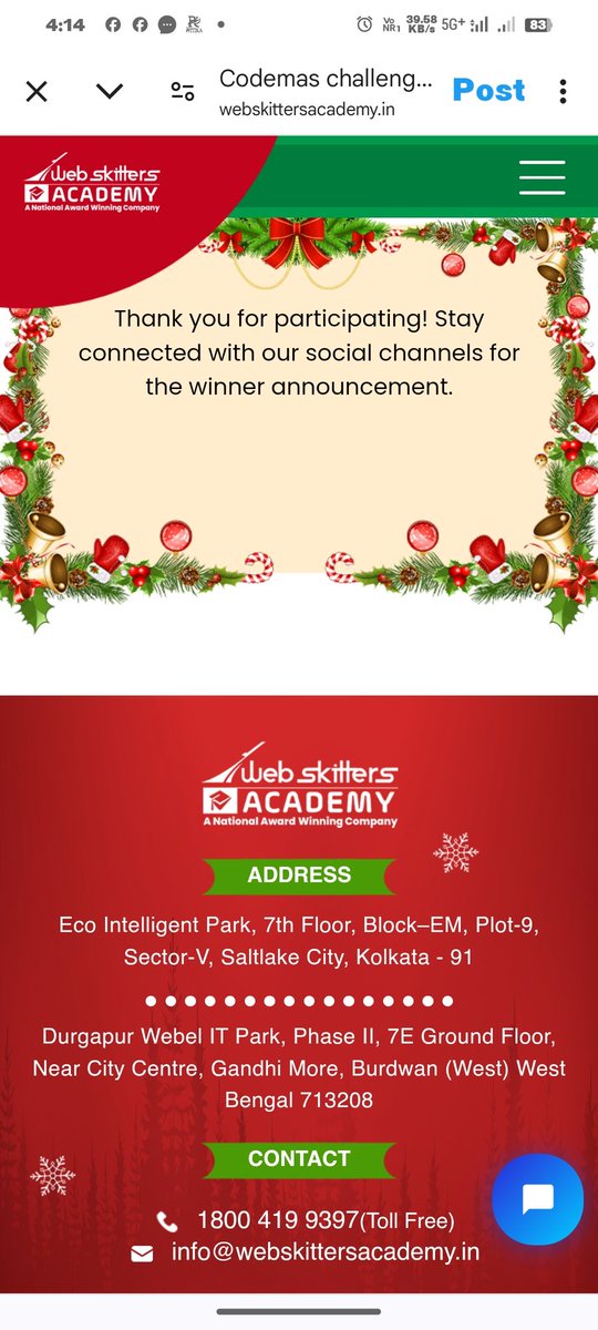 ArpitGa95350787's tweet image. Done

#codemaschallenge #codingcontest #giveawayalert #contestalert #amazonvoucher #WebskittersAcademy
@WebSkitters_Edu

Join guys 
@04prince143 
@manjitmld484 
@ak_kingslayer 
@Dattatray_84