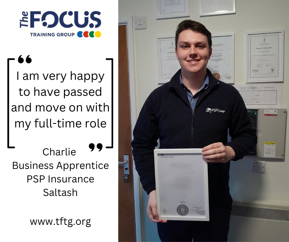 It's fantastic to end the year with a celebration - Congratulations to Charlie, one of our Business Apprenticeship learners, for successfully completing his Business Administration Level 3🏆

#Apprenticeships #Congratulations #BusinessAdmin #Success #FocusTrainingGroup