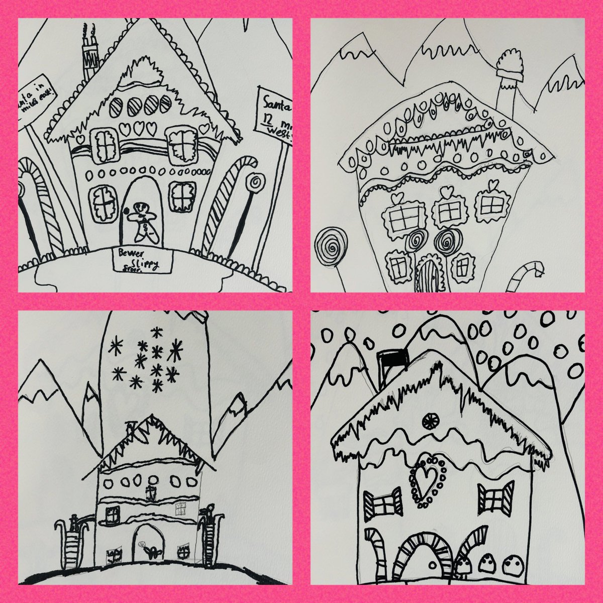 art4creativity1's tweet photo. After School Club at Southridge First KS2: We’ve created all sorts this term…we painted Gingerbread houses, drew snowboarding penguins, festive gonks and more! Wishing all my ART4 artists &amp; their families a wonderful Christmas and a Happy New Year! https://t.co/X2DvXiFciM