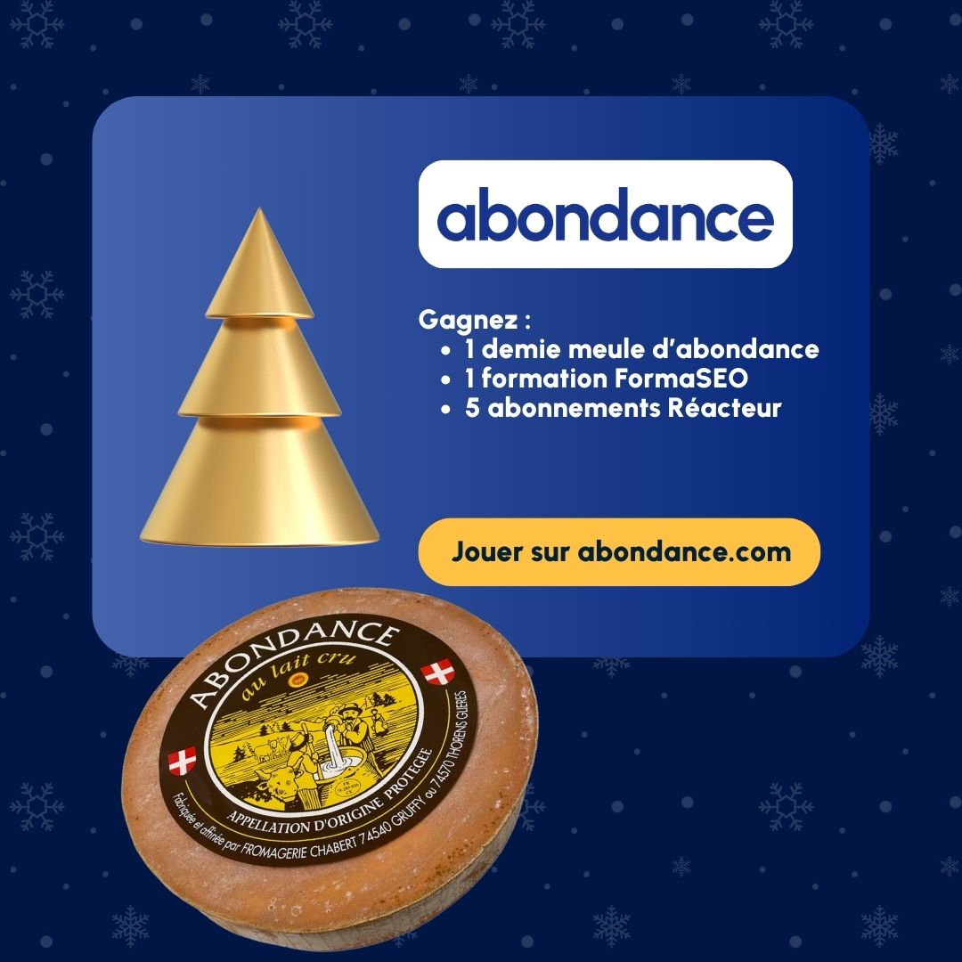 abondance_com's tweet photo. Jour 18 - Calendrier de l'Abondance 🎄

A notre tour de vous gâter ! Plutôt Réacteur, FormaSEO ou une DEMIE MEULE d'Abondance ? 😋🧀

Pour participer, on vous explique tout sur la case 18 👉https://t.co/Ppl2ARFG8K https://t.co/8c1PWpZqlV